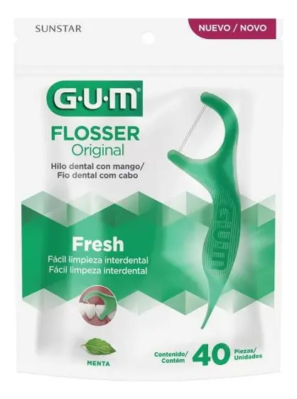 GUM Hilo Dental con Mango Flosser